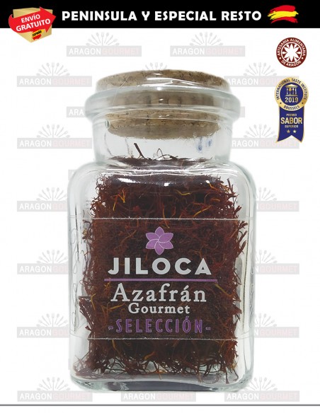 Grand pot de safran de Teruel devant