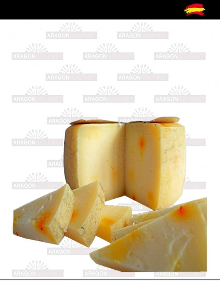 Cheese with packed saffron