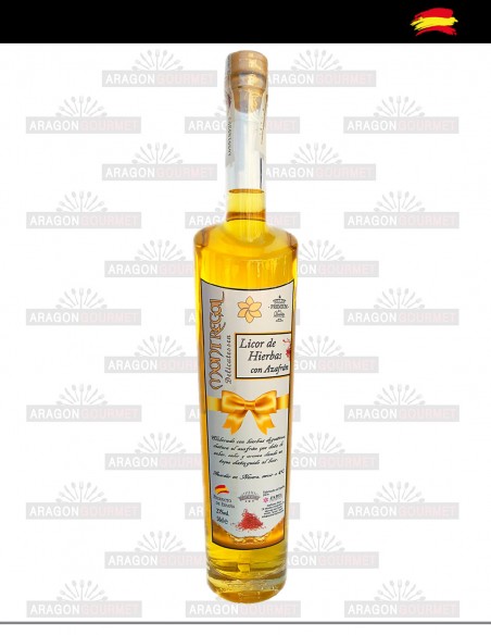 Herbal liqueur with saffron