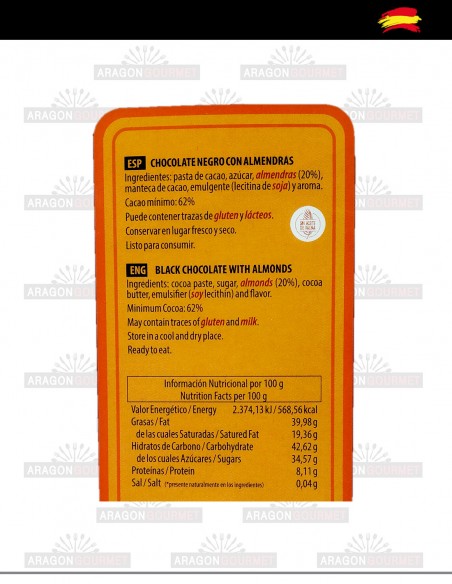 Black Chocolate with Almonds 1