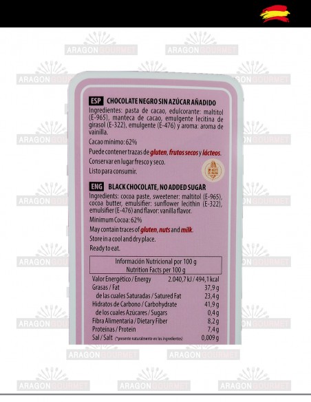 Black Chocolate without sugar 1