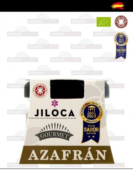 Safran Blancas biologique en petit pot devant