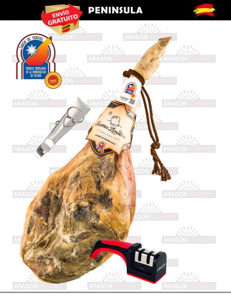 jamon con afilador y pinza