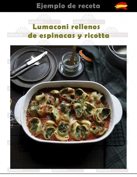 lumaconi stuffed with spinach and ricotta