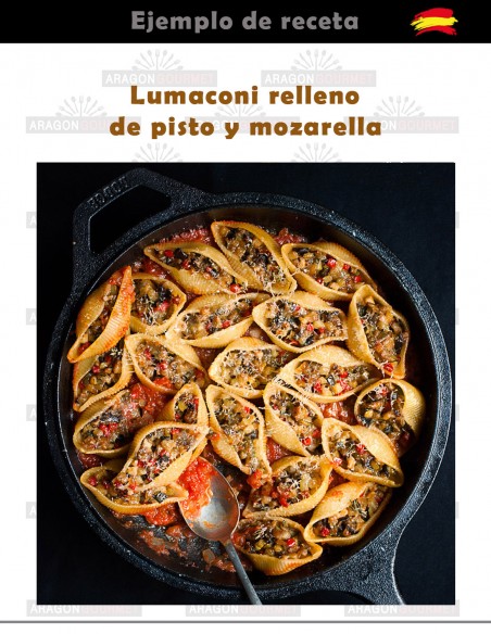 lumaconi farci à la ratatouille et à la mozarella