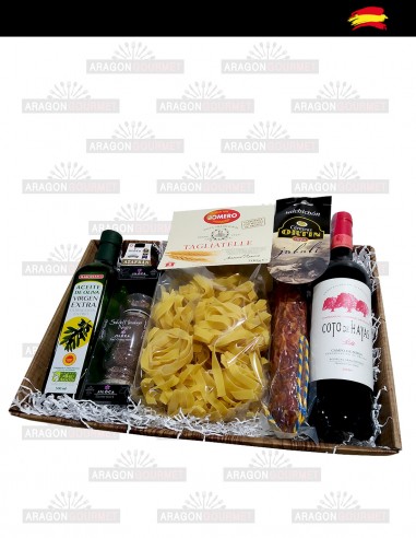 Cesta Regalo Gourmet con azafrán y aceite arbequina