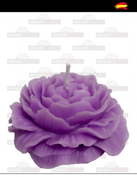 devant de bougie fleur lilas haché