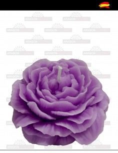 vela aromatica lila flor frente