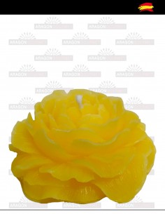 Vela Artesana Flor Amarilla