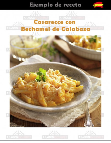 pasta con bechamel de calabaza