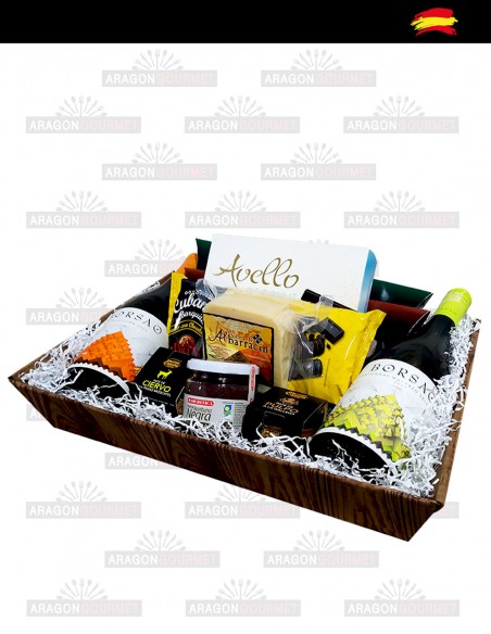 Cesta Regalo selección gourmet aragonesa lado