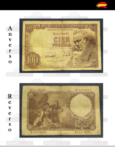 Billete de 100 pesetas de 1946