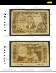 Billet de 100 pesetas de 1953