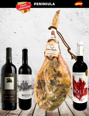 ham bundle with wine care marimu, bestue joven y bole