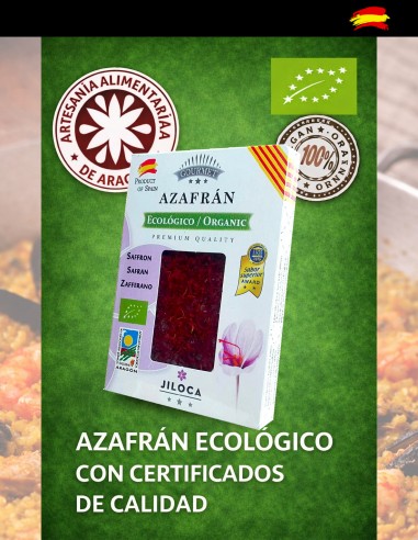 Couverture de la boîte de safran bio