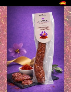 Cured saffron salami