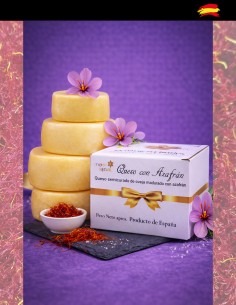 Saffron cheese in a gourmet box