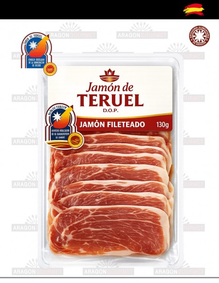 Sliced ​​Teruel ham