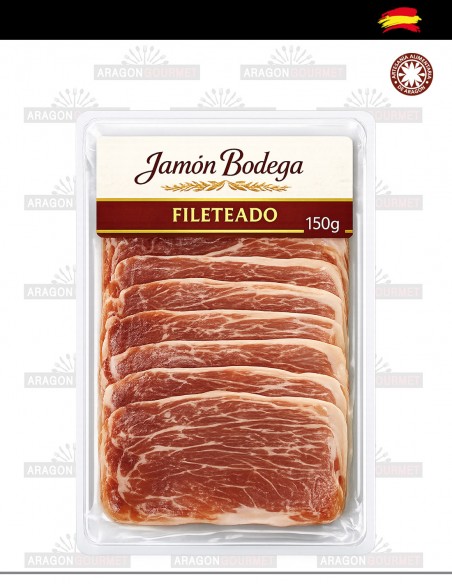 Sliced ​​bodega ham