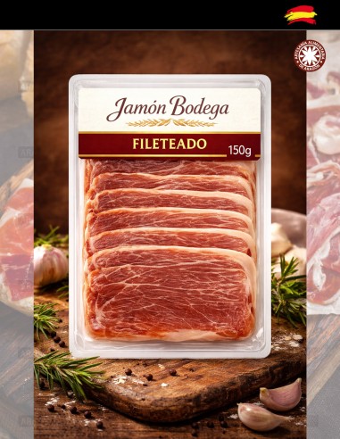 Jambon de bodega tranché pour couvrir