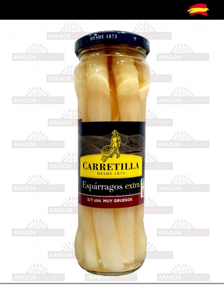 Petit bocal d'asperges blanches