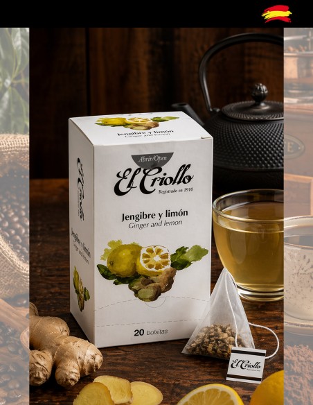 Infusion de gingembre et de citron en sachets