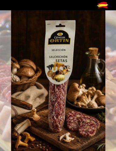 Gourmet sausage with mushrooms