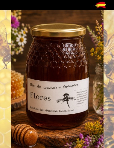 Miel artisanal de fleurs de septembre