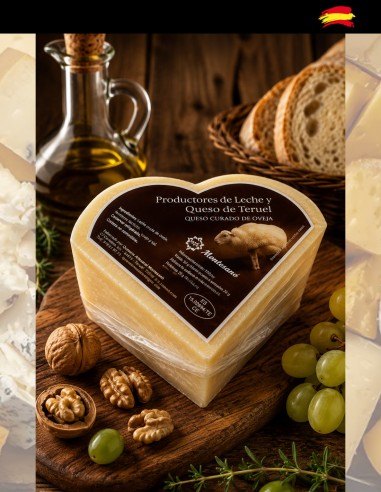 Wedge of aged Teruel cheese