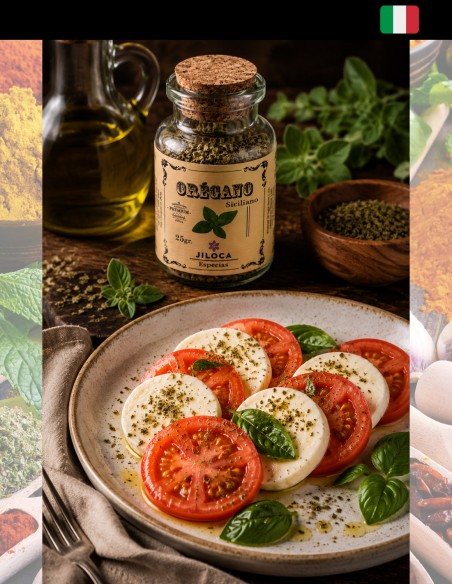 Recette à base d'origan, de tomates et de fromage