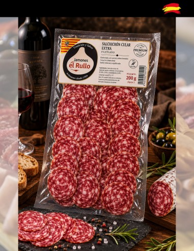 Saucisse sèche tranchée